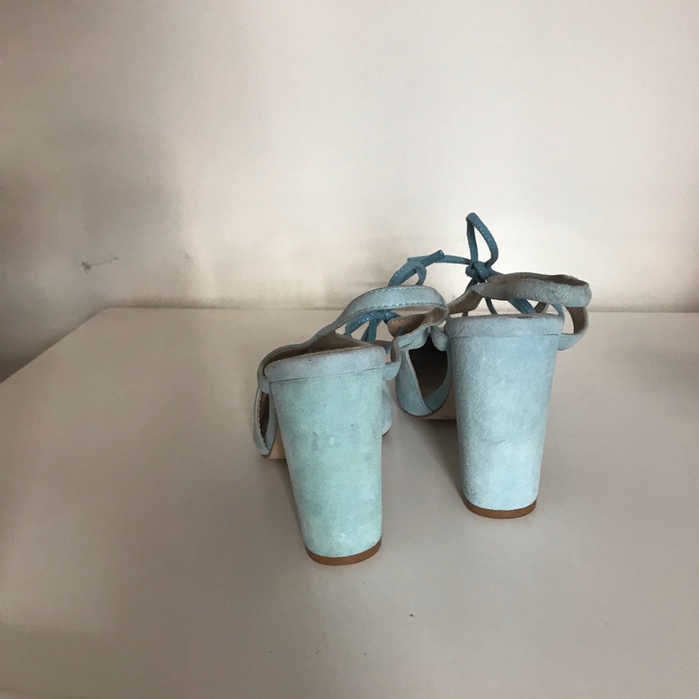 Zara lace-up blue heels - Picture 2 of 3